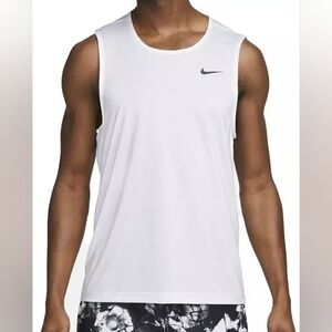 Nike Men's Dri-FIT Ready White Fitness Tank Top Size Medium